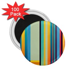 Colorful Rainbow Striped Pattern Stripes Background 2 25  Magnets (100 Pack) 