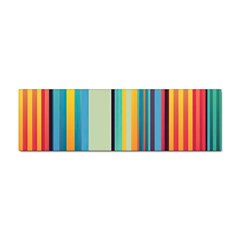 Colorful Rainbow Striped Pattern Stripes Background Sticker (bumper)