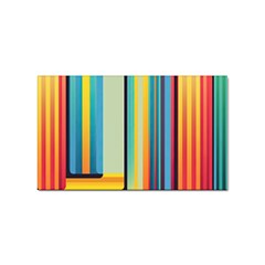 Colorful Rainbow Striped Pattern Stripes Background Sticker Rectangular (100 Pack)