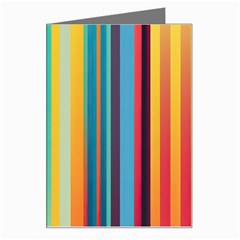 Colorful Rainbow Striped Pattern Stripes Background Greeting Card