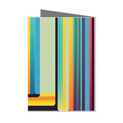 Colorful Rainbow Striped Pattern Stripes Background Mini Greeting Cards (pkg Of 8)