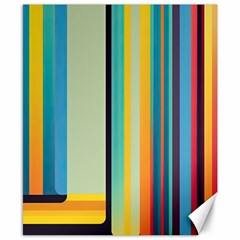 Colorful Rainbow Striped Pattern Stripes Background Canvas 8  X 10 