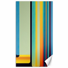 Colorful Rainbow Striped Pattern Stripes Background Canvas 40  X 72 