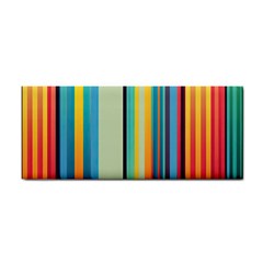 Colorful Rainbow Striped Pattern Stripes Background Hand Towel