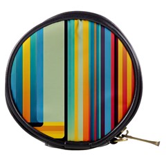 Colorful Rainbow Striped Pattern Stripes Background Mini Makeup Bag