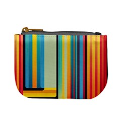 Colorful Rainbow Striped Pattern Stripes Background Mini Coin Purse