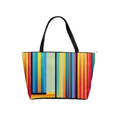 Colorful Rainbow Striped Pattern Stripes Background Classic Shoulder Handbag