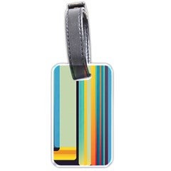 Colorful Rainbow Striped Pattern Stripes Background Luggage Tag (one Side)