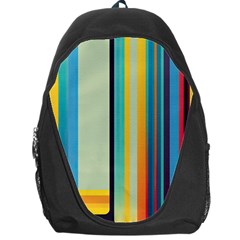 Colorful Rainbow Striped Pattern Stripes Background Backpack Bag