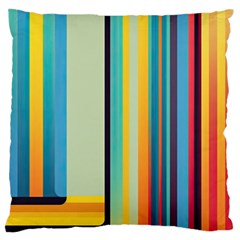 Colorful Rainbow Striped Pattern Stripes Background Standard Premium Plush Fleece Cushion Case (one Side)