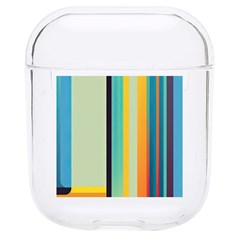 Colorful Rainbow Striped Pattern Stripes Background Hard Pc Airpods 1/2 Case