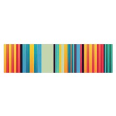 Colorful Rainbow Striped Pattern Stripes Background Oblong Satin Scarf (16  X 60 ) by Ket1n9