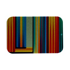 Colorful Rainbow Striped Pattern Stripes Background Open Lid Metal Box (silver)  