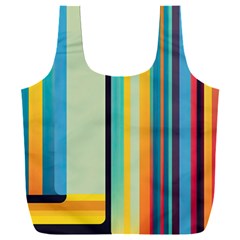 Colorful Rainbow Striped Pattern Stripes Background Full Print Recycle Bag (xxxl)
