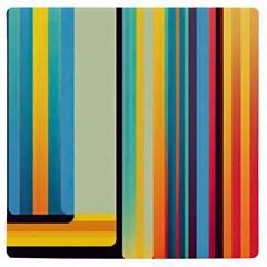 Colorful Rainbow Striped Pattern Stripes Background Uv Print Square Tile Coaster 