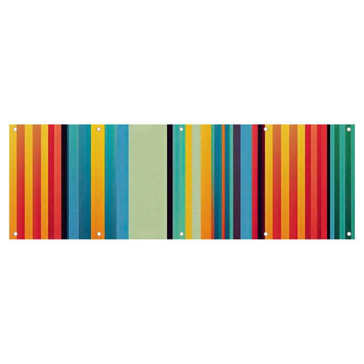 Colorful Rainbow Striped Pattern Stripes Background Banner and Sign 12  x 4 