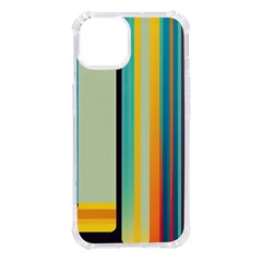 Colorful Rainbow Striped Pattern Stripes Background Iphone 14 Tpu Uv Print Case