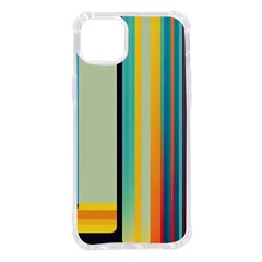 Colorful Rainbow Striped Pattern Stripes Background Iphone 14 Plus Tpu Uv Print Case