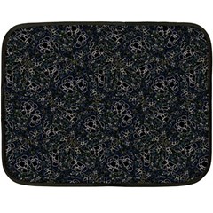 Midnight Blossom Elegance Black Backgrond Two Sides Fleece Blanket (mini) by dflcprintsclothing
