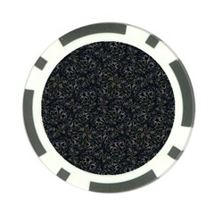 Midnight Blossom Elegance Black Backgrond Poker Chip Card Guard (10 Pack)