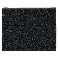 Midnight Blossom Elegance Black Backgrond Cosmetic Bag (xxxl) by dflcprintsclothing