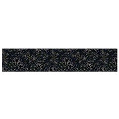 Midnight Blossom Elegance Black Backgrond Small Premium Plush Fleece Scarf by dflcprintsclothing