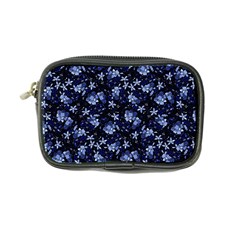 Stylized Floral Intricate Pattern Design Black Backgrond Coin Purse by dflcprintsclothing