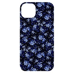 Stylized Floral Intricate Pattern Design Black Backgrond Iphone 14 Plus Black Uv Print Case by dflcprintsclothing