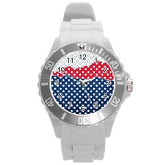 Illustrations Stars Round Plastic Sport Watch (l)