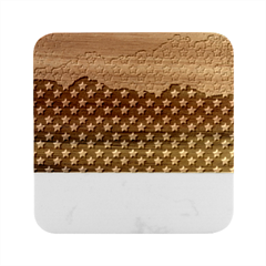 Illustrations Stars Marble Wood Coaster (square)