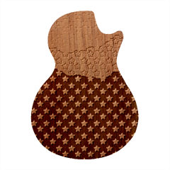 Illustrations Stars Guitar Shape Wood Guitar Pick Holder Case And Picks Set