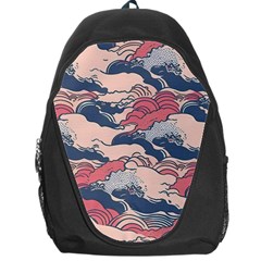 Waves Ocean Sea Water Pattern Rough Seas Digital Art Nature Nautical Backpack Bag