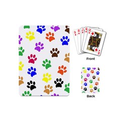 Pawprints Paw Prints Paw Animal Playing Cards Single Design (mini)