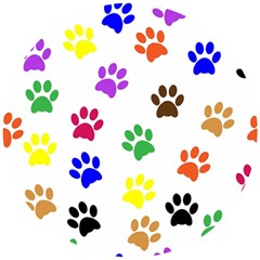 Pawprints Paw Prints Paw Animal Wooden Puzzle Round