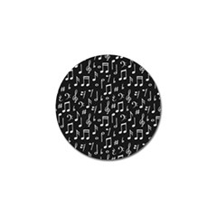Chalk Music Notes Signs Seamless Pattern Golf Ball Marker (10 Pack)