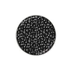 Chalk Music Notes Signs Seamless Pattern Hat Clip Ball Marker