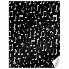 Chalk Music Notes Signs Seamless Pattern Canvas 12  X 16 