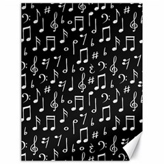 Chalk Music Notes Signs Seamless Pattern Canvas 18  X 24 