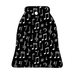 Chalk Music Notes Signs Seamless Pattern Ornament (bell)