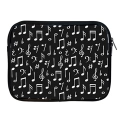 Chalk Music Notes Signs Seamless Pattern Apple Ipad 2/3/4 Zipper Cases