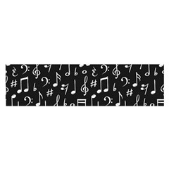 Chalk Music Notes Signs Seamless Pattern Oblong Satin Scarf (16  X 60 )