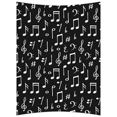 Chalk Music Notes Signs Seamless Pattern Back Support Cushion