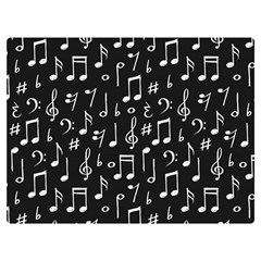 Chalk Music Notes Signs Seamless Pattern Two Sides Premium Plush Fleece Blanket (baby Size)