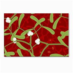 Mistletoe Christmas Texture Advent Postcards 5  X 7  (pkg Of 10)