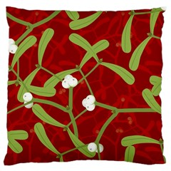 Mistletoe Christmas Texture Advent Large Cushion Case (one Side)