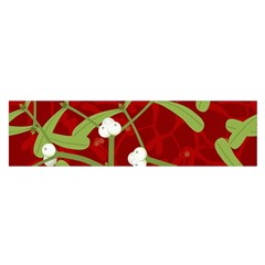 Mistletoe Christmas Texture Advent Oblong Satin Scarf (16  X 60 )