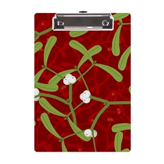 Mistletoe Christmas Texture Advent A5 Acrylic Clipboard by Hannah976