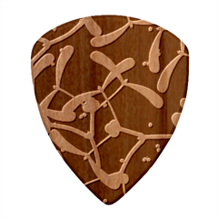 Mistletoe Christmas Texture Advent Wood Guitar Pick (set Of 10)