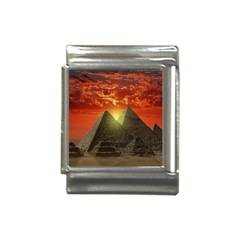 Pyramids Egypt Monument Landmark Sunrise Sunset Egyptian Italian Charm (13mm) by Proyonanggan