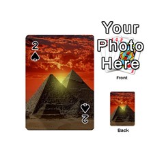 Pyramids Egypt Monument Landmark Sunrise Sunset Egyptian Playing Cards 54 Designs (mini) by Proyonanggan